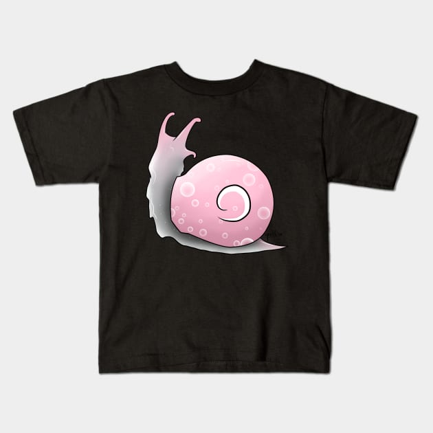 Demigirl Pride Snail Kids T-Shirt by Qur0w